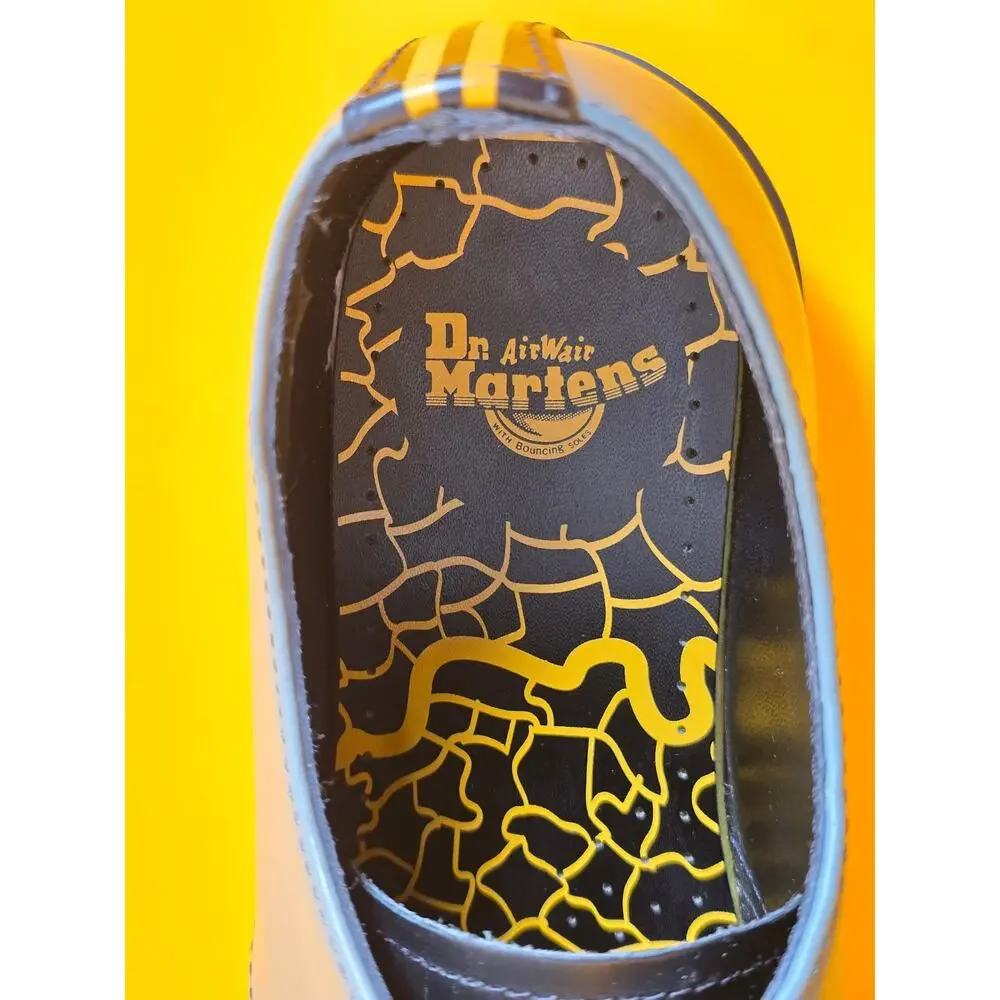 Dr Martens 1461 London Black Grey 3-Eye Oxfords Mens 8 Womens 9 New Old Stock